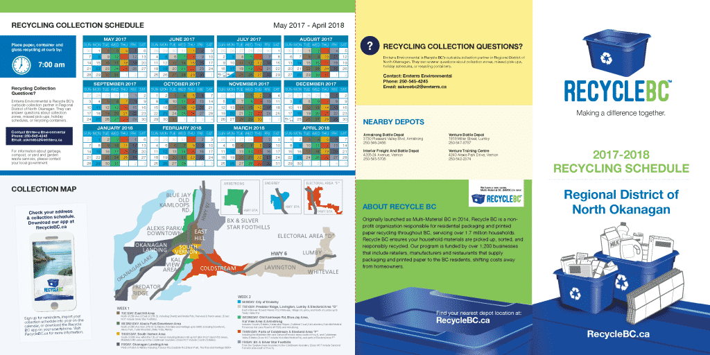 Regional District of North Okanagan » Recycle BC Making a difference together.