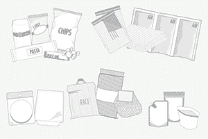 Different types of bags graphics 