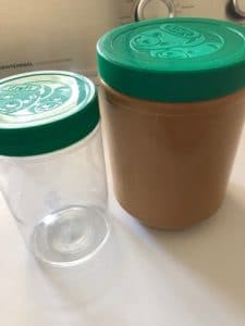 peanut butter jars one empty one full