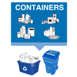 graphic showing container accepted by Recycle BC