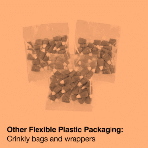 Three plastic packages of candy corn