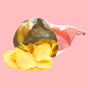 open bag of chips