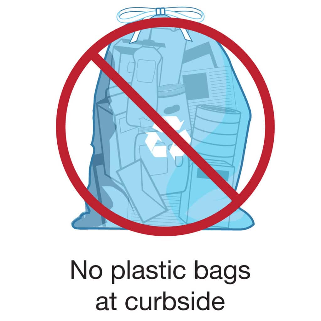 no plastic bags at curbside