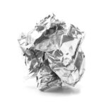 crumpled piece of aluminum foil
