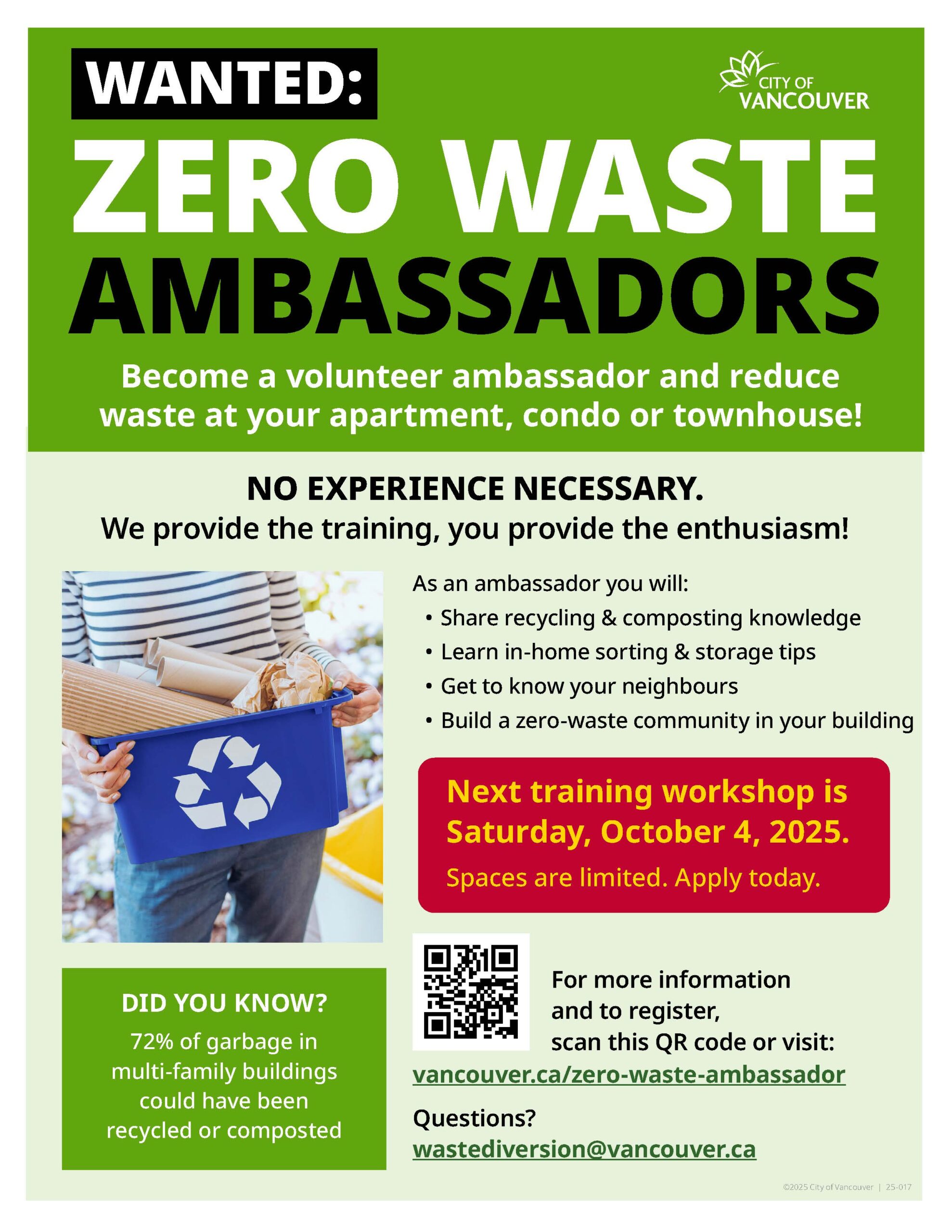 City of Vancouver: Zero Waste Ambassador Training Workshop