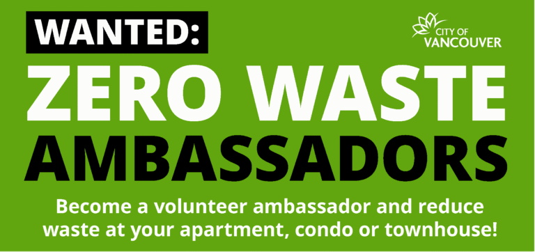 A call for Zero Waste Ambassador Volunteers for COV Apartments and Condos